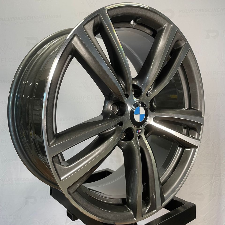 Originale 19 Zoll BMW 3er F30 F31 Styling M442 Alufelgen Felgen Leichtmetallfelgen anthrazit mit glanzgedrehter Front (weitere Farben möglich)