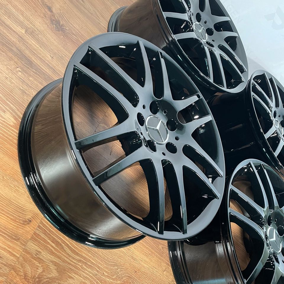 Originale 18 Zoll Mercedes SLK R171 W171 Sportpaket Alufelgen Felgen Leichtmetallfelgen schwarz glänzend mit Sommerreifen von Goodyear montiert und gewuchtet indiv. auf Kundenwunsch (weitere Farben möglich)