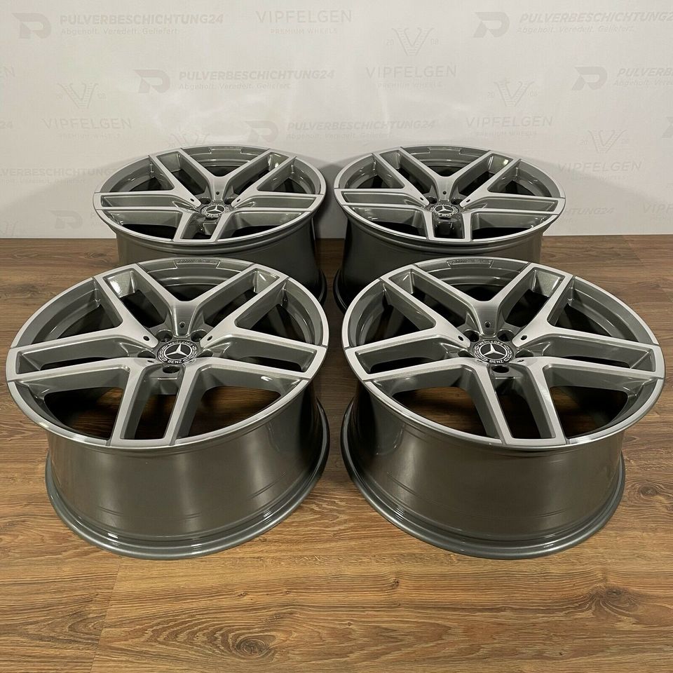 Originale 19 Zoll AMG Mercedes GLC X253 C253 A253 Alufelgen Felgen Leichtmetallfelgen silber mit glanzgedrehter Front (weitere Farben möglich) 