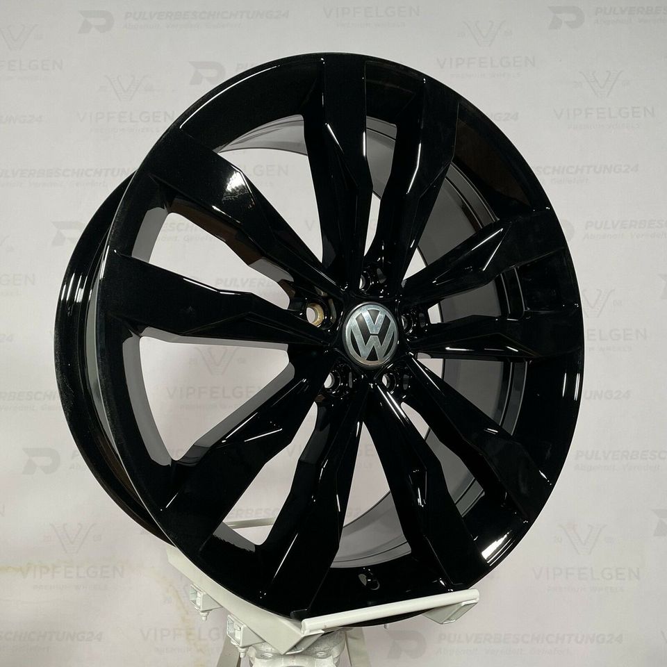 Originale 20 Zoll VW Tiguan II AD1 Suzuka R-Line Alufelgen Felgen Leichtmetallfelgen schwarz glänzend mit montierter und gewuchteter Pirelli Bereifung (weitere Farben möglich)