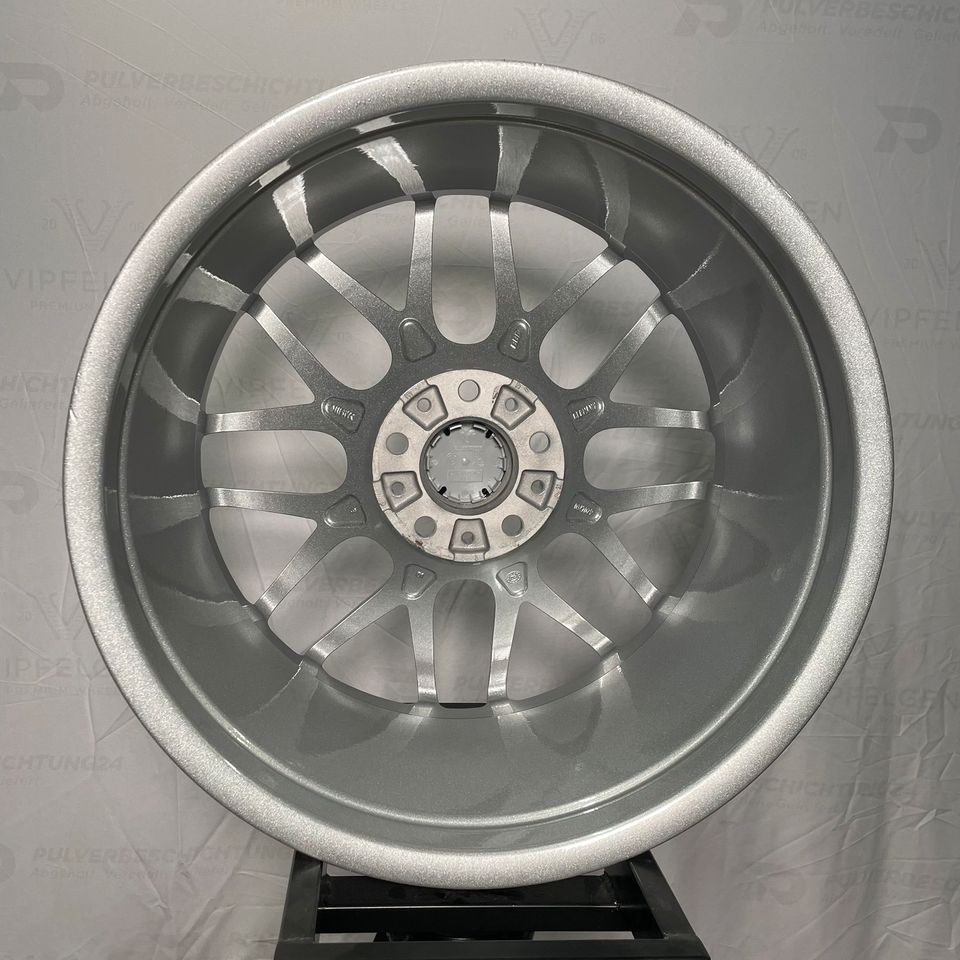 Originale 19 Zoll BMW M3 E46 CSL Styling M163 Kreuzspeiche Alufelgen Felgen Leichtmetallfelgen silber glänzend (weitere Farben möglich)