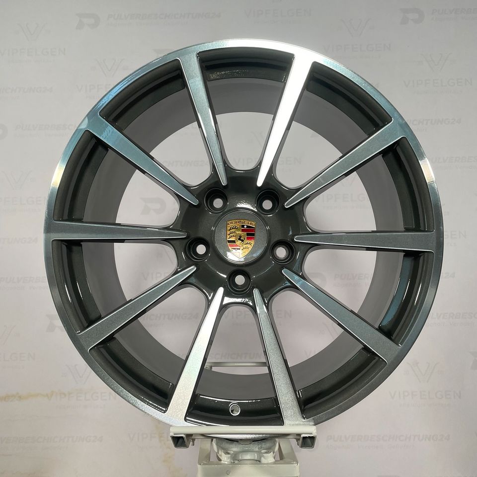 Originale 20 Zoll Porsche 991.2 C4 "Carrera Classic Rad" Alufelgen Felgen Leichtmetallfelgen anthrazit mit glanzgedrehter Front (weitere Farben möglich)