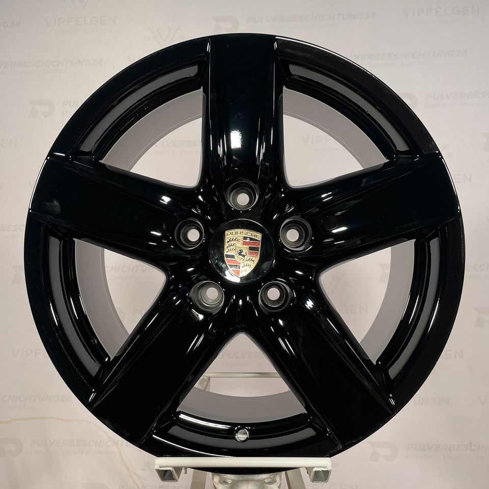 Originale 18 Zoll Porsche Cayenne 958 "S III Rad" Alufelgen Felgen Leichtmetallfelgen schwarz glänzend (weitere Farben möglich)
