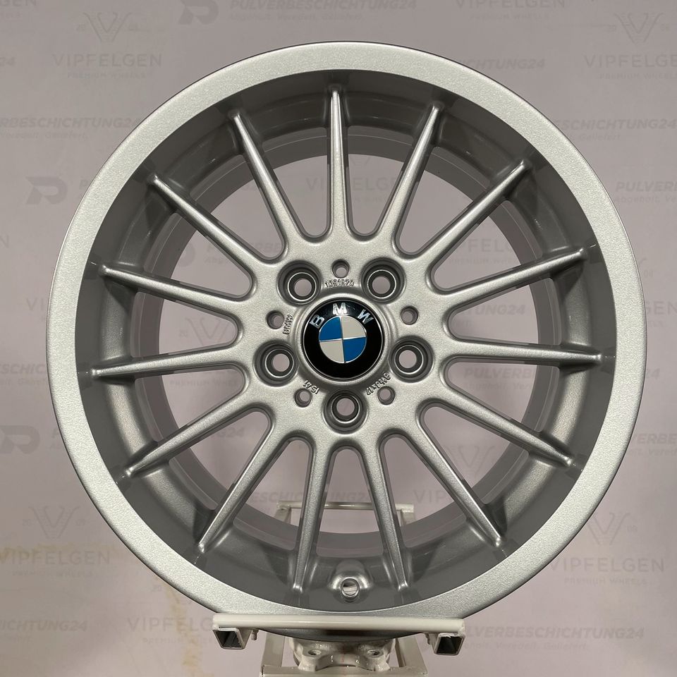 Originale 17 Zoll BMW Z3 E36 Styling 32 Alufelgen 4 x 7,5J Felgen Leichtmetallfelgen silber glänzend mit montierter und gewuchteter Winterbereifung 225/45 R17 Hankook (weitere Farben möglich)