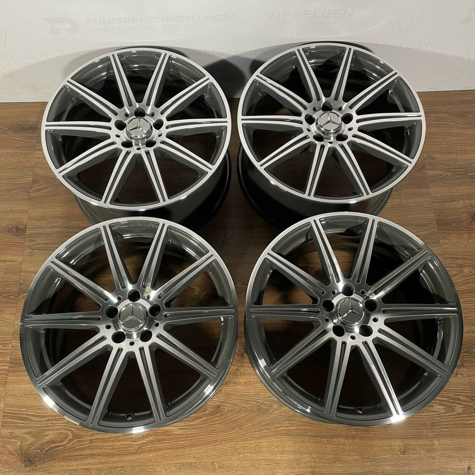 Originale 19 Zoll AMG Mercedes E-Klasse E63s Performance Alufelgen Felgen Leichtmetallfelgen Mercedes Tremolit mit CNC gedrehter Front (weitere Farben möglich)