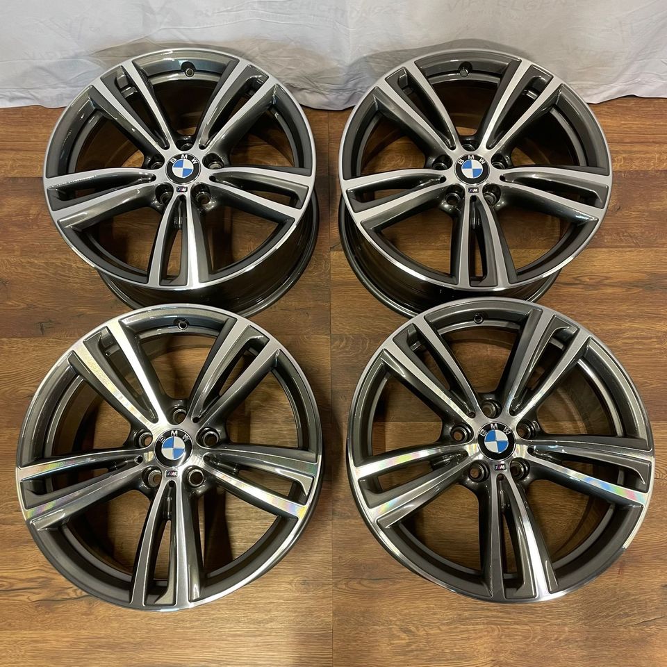 Originale 19 Zoll BMW 3er F30 F31 Styling M442 Alufelgen Felgen Leichtmetallfelgen anthrazit mit glanzgedrehter Front (weitere Farben möglich)