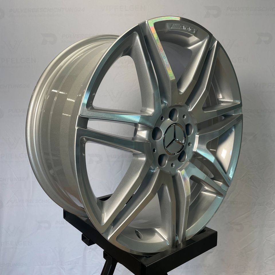 Originale 19 Zoll AMG Mercedes V-Klasse W447 Vito Viano Alufelgen Felgen Leichtmetallfelgen silber mit glanzgedrehter Front (weitere Farben möglich) 