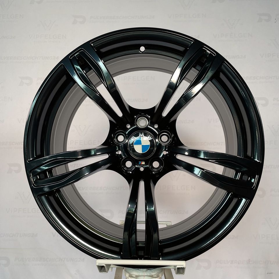 Originale 20 Zoll BMW M5 F10 Styling M343 Doppelspeiche Alufelgen Felgen Leichtmetallfelgen schwarz glänzend (weitere Farben möglich)