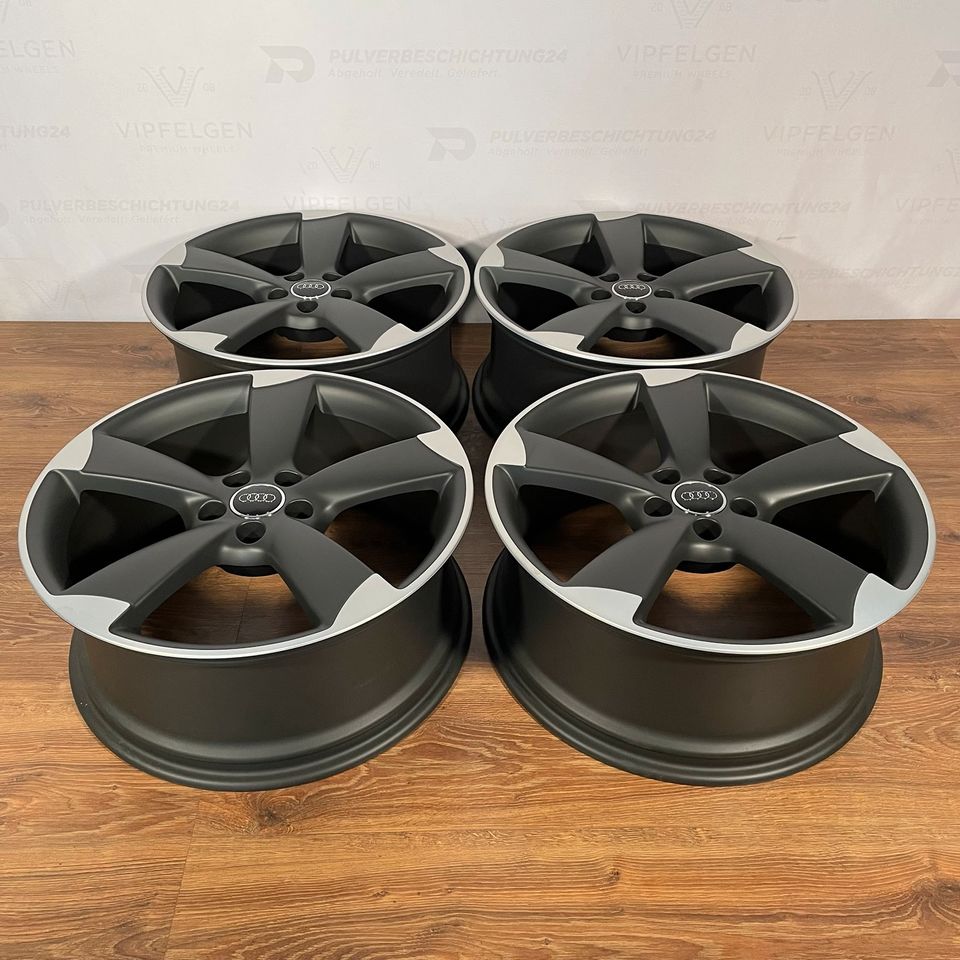 Cerchi in lega originali da 18 pollici Audi A3 S3 8P Rotor 5 x 112 cerchi in lega neri