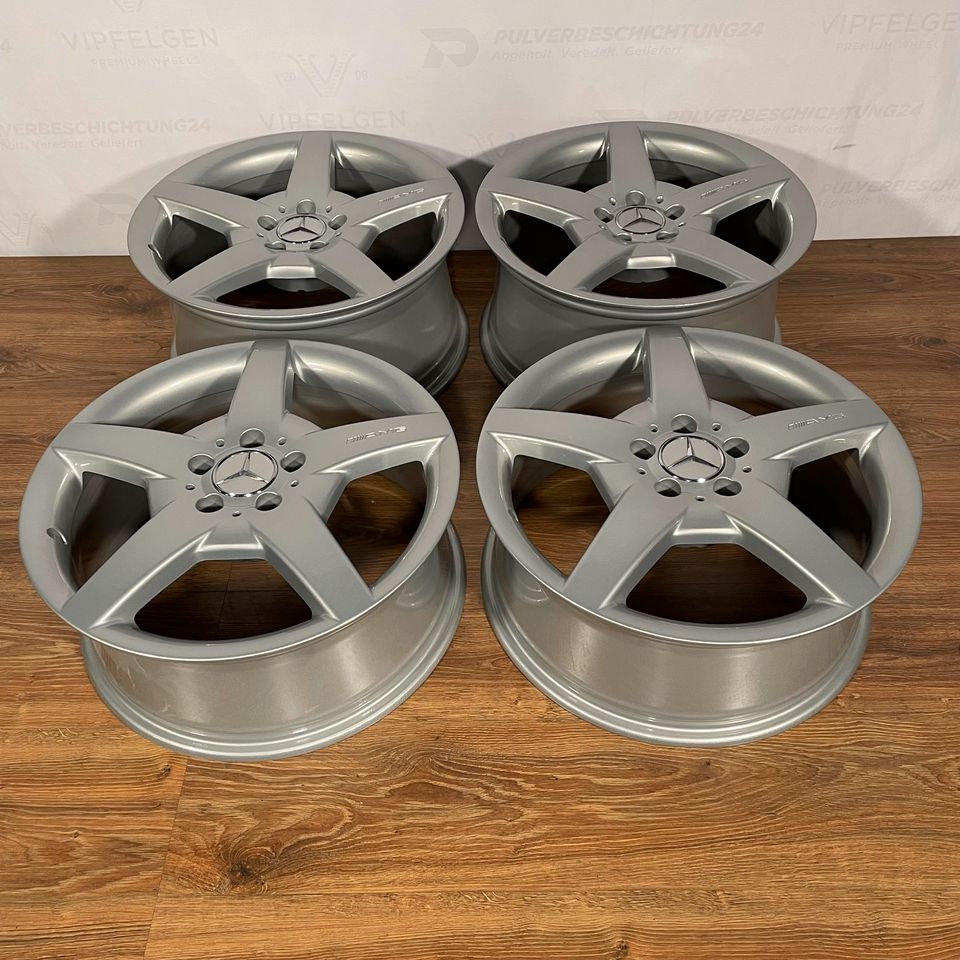 Originale 18 Zoll AMG Mercedes C-Klasse W203 Alufelgen Styling 3 Felgen Leichtmetallfelgen silber glänzend (weitere Farben möglich)