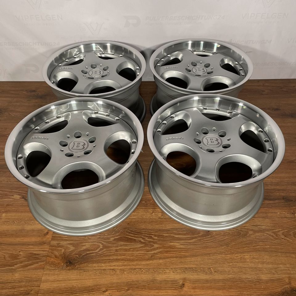 Originale 18 Brabus Monoblock IV Mercedes ML W163 55 AMG Alufelgen Felgen Leichtmetallfelgen silber mit glanzgedrehtem Felgenbett (weitere Farben möglich)