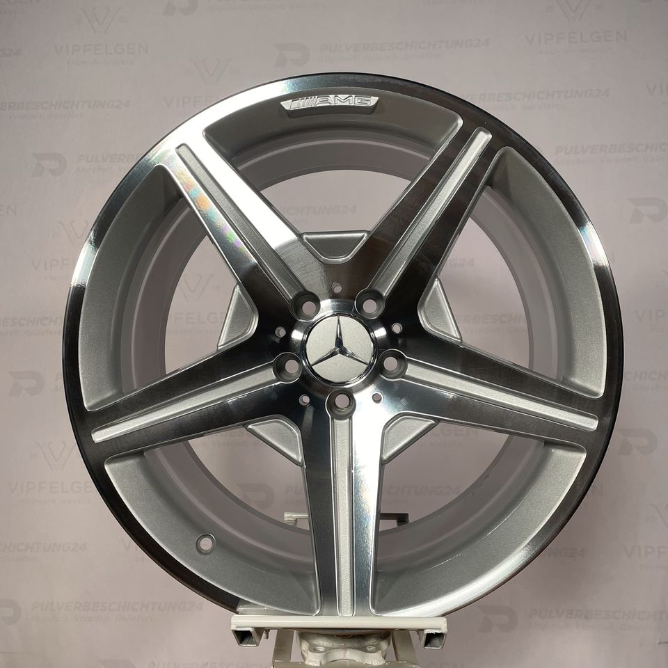Originale 19" Mercedes SL R230 AMG Styling 6 VI Alufelgen 4 x 8,5J Felgen Leichtmetallfelgen silber glänzend mit glanzgedrehter Front (weitere Farben möglich)