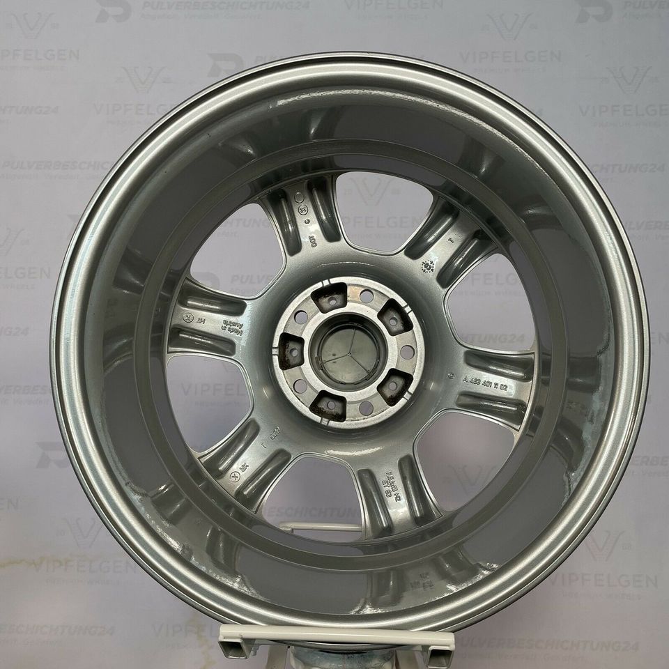 Originale 18 Zoll Mercedes G-Klasse W463 Alufelgen Felgen Leichtmetallfelgen Silber mit glanzgedrehter Front (andere Farben möglich)