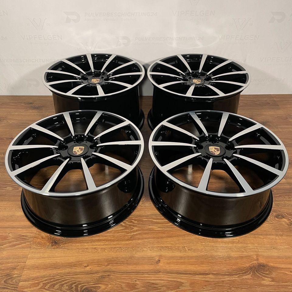 Originale 20 Zoll Porsche 991.2 C2 "Carrera Classic Rad" Alufelgen Felgen Leichtmetallfelgen schwarz mit glanzgedrehter Front (weitere Farben möglich)