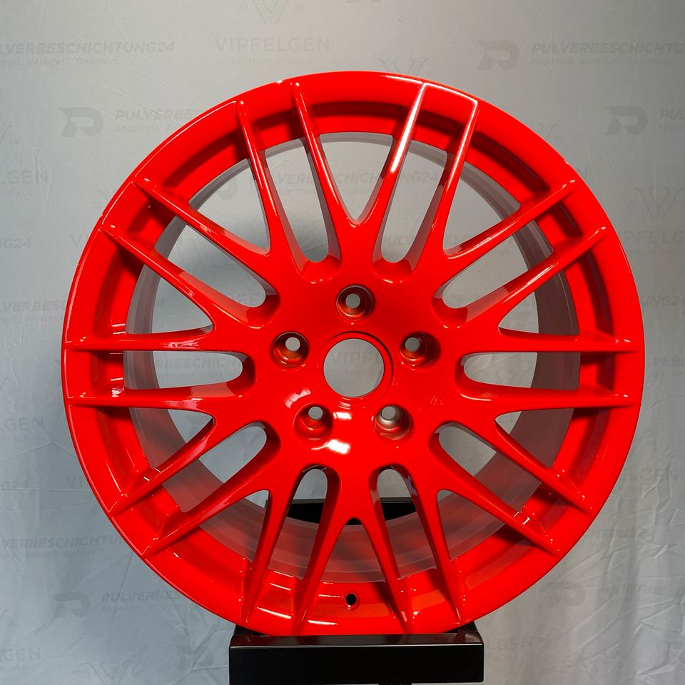 Originale 20 Zoll Porsche Cayenne 958 RS Spyder Rad Alufelgen Leichtmetallfelgen rot glänzend (weitere Farben möglich)