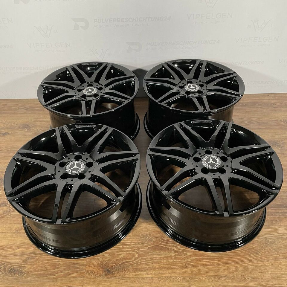 Originale 18 Zoll AMG Mercedes C-Klasse W204 Alufelgen A2044010604 Felgen Leichtmetallfelgen schwarz glänzend (weitere Farben möglich)
