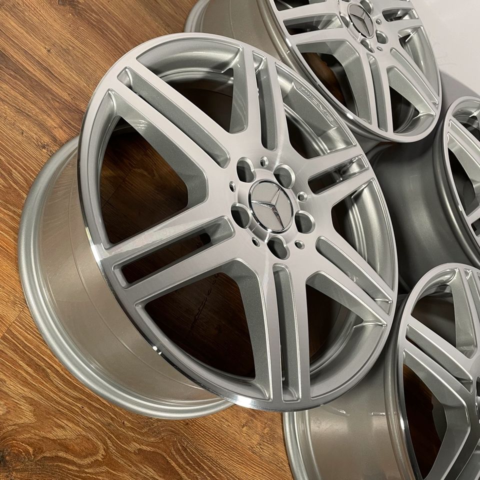 Originale 18 Zoll AMG Mercedes E-Klasse W212 S212 Alufelgen Felgen Leichtmetallfelgen silber glänzend mit glanzgedrehter Front (weitere Farben möglich)