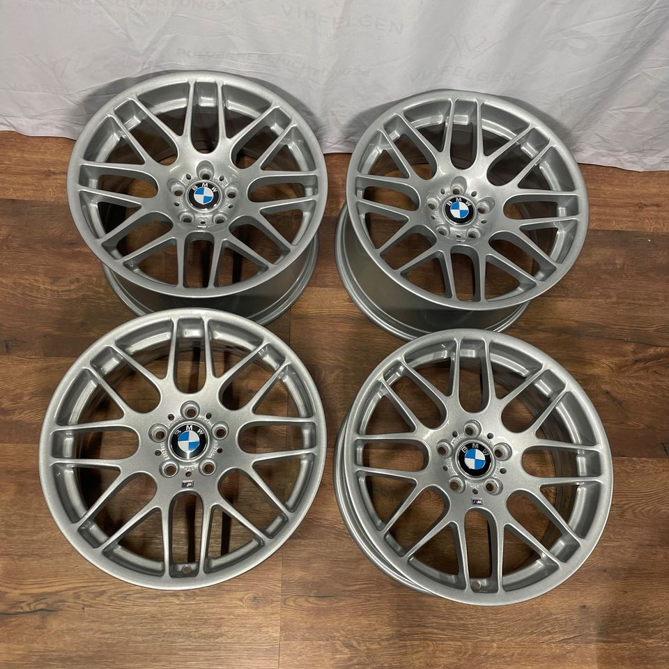 Originale 19 Zoll BMW M3 E46 CSL Styling M163 Kreuzspeiche Alufelgen Felgen Leichtmetallfelgen silber glänzend (weitere Farben möglich)