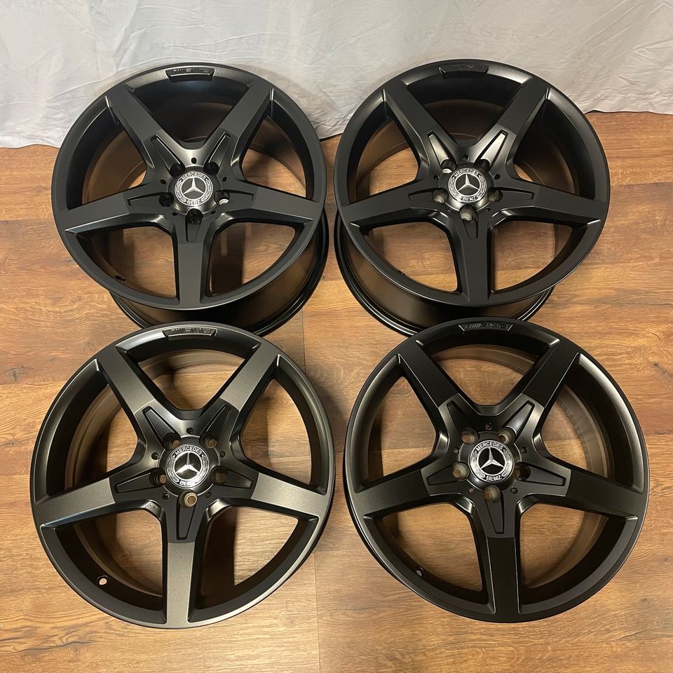 Originale 19 Zoll AMG Mercedes SL R231 W231 Alufelgen schwarz Alufelgen Felgen Leichtmetallfelgen schwarz matt (weitere Farben möglich) 
