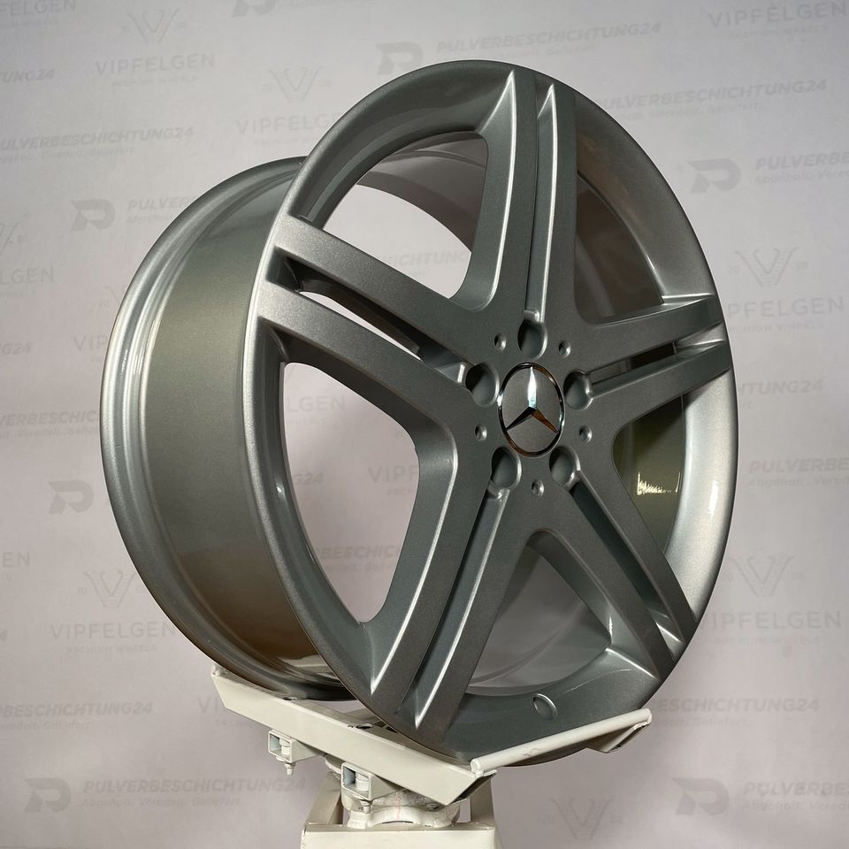 Originale 19 Zoll Mercedes SL R230 W230 Alufelgen 8,5J + 9,5J Felgen Leichtmetallfelgen silber glänzend mit montierter und gewuchteter Sommerbereifung Continental 255/35 R19 und 285/30 R19 (weitere Farben möglich)