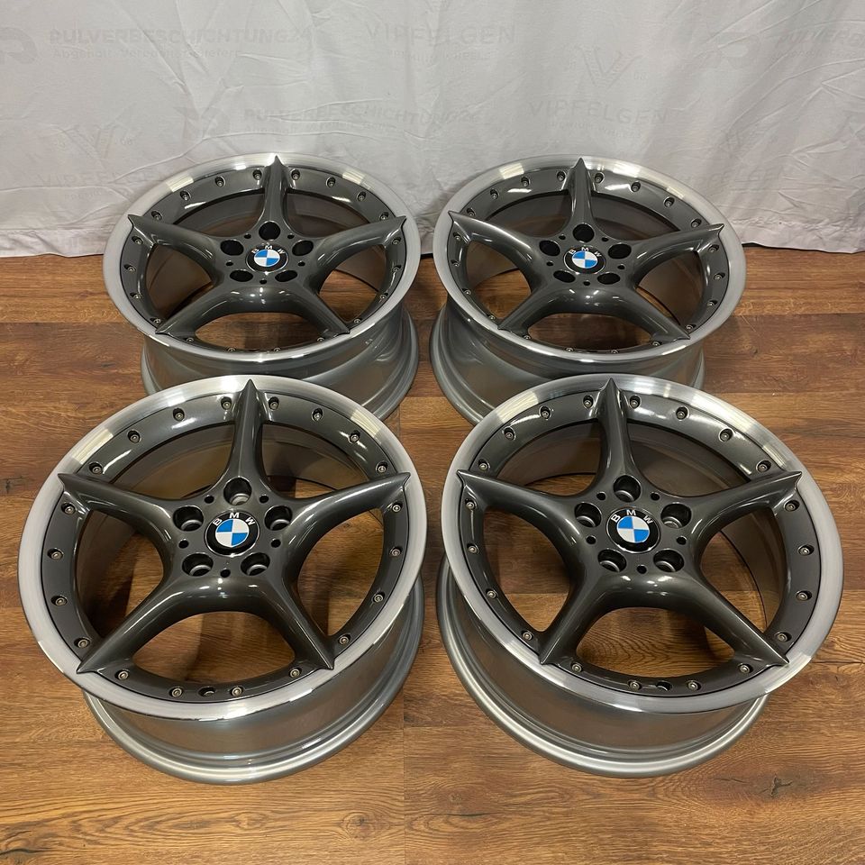 Originale 18 Zoll BMW Z4 E85 Styling 108 Sternspeiche Alufelgen Leichtmetallfelgen Felgen Anthrazit mit glanzgedrehte Rand (weitere Farben möglich) 