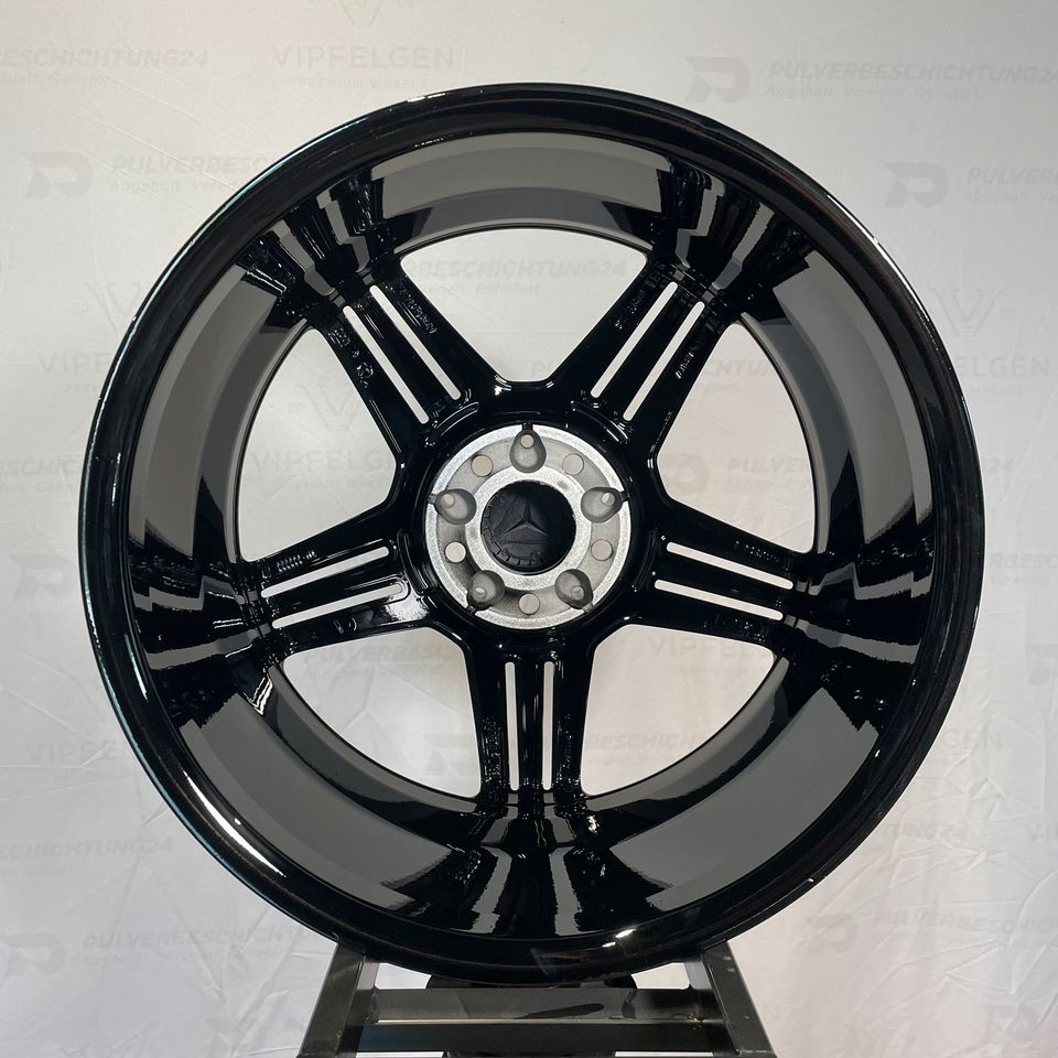 Originale 19 Zoll AMG Mercedes CLS C219 W219 Alufelgen Styling VII Felgen Leichtmetallfelgen schwarz glänzend mit glanzgedrehter Front (weitere Farben möglich)