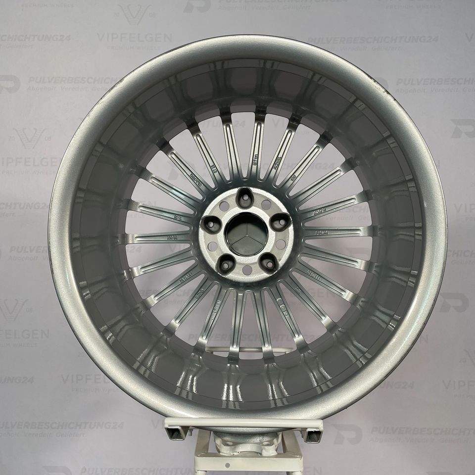 Originale 18 Zoll AMG Mercedes CLS C219 W219 Styling V Alufelgen Felgen Leichtmetallfelgen silber glänzend mit glanzgedrehter Front (weitere Farben möglich)