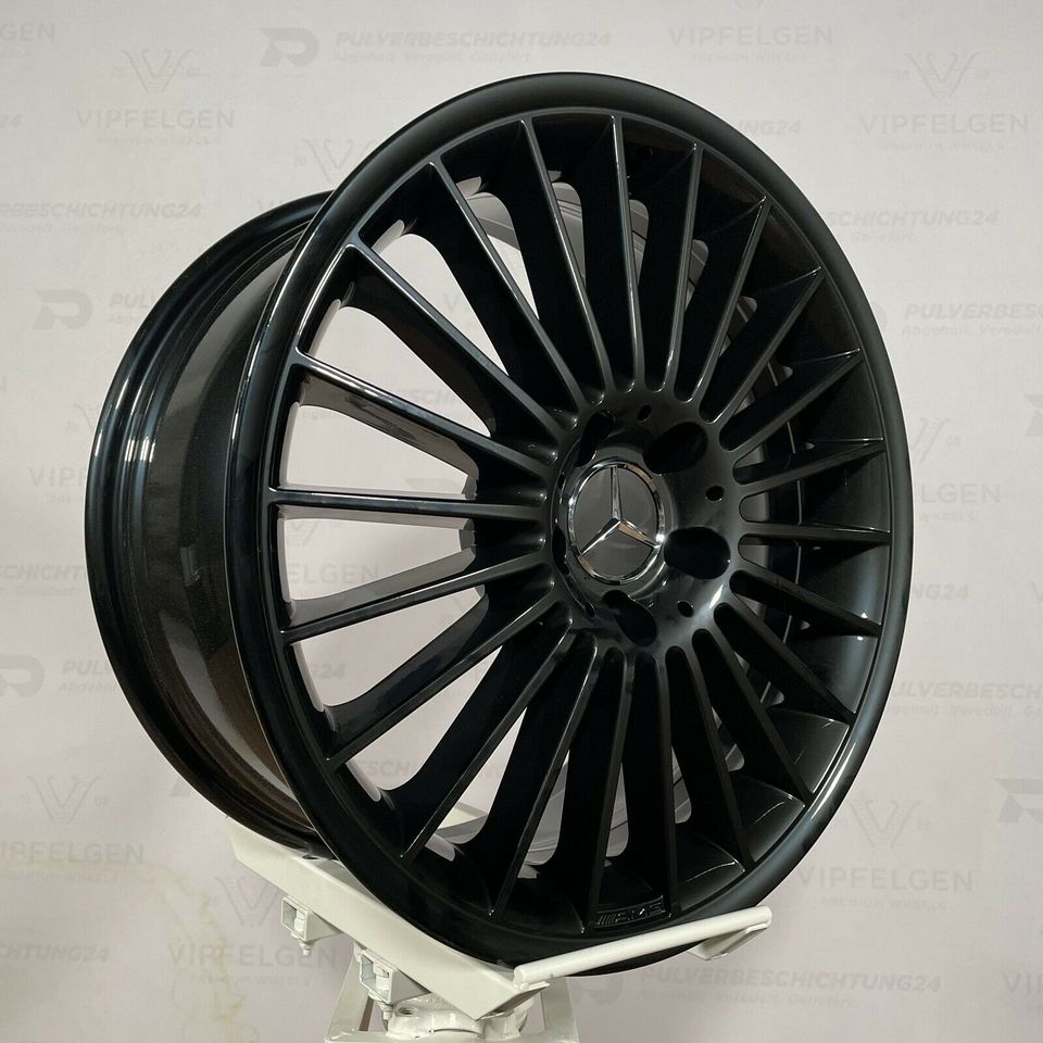 Originale 18 Zoll AMG Mercedes SL R230 Alufelgen 4 x 8,5J schwarz glänzend Alufelgen Felgen Leichtmetallfelgen (weitere Farben möglich)
