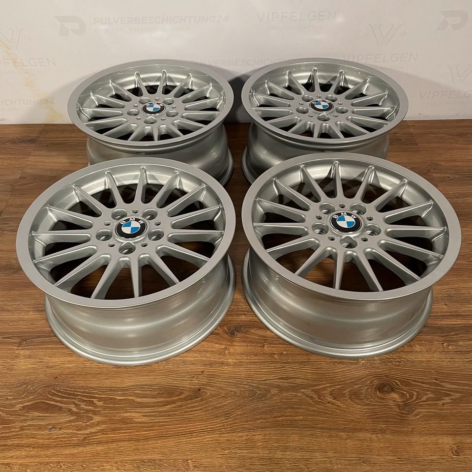 Originale 17 Zoll BMW Z3 E36 Styling 32 Alufelgen 4 x 7,5J Felgen Leichtmetallfelgen silber glänzend mit montierter und gewuchteter Winterbereifung 225/45 R17 Hankook (weitere Farben möglich)