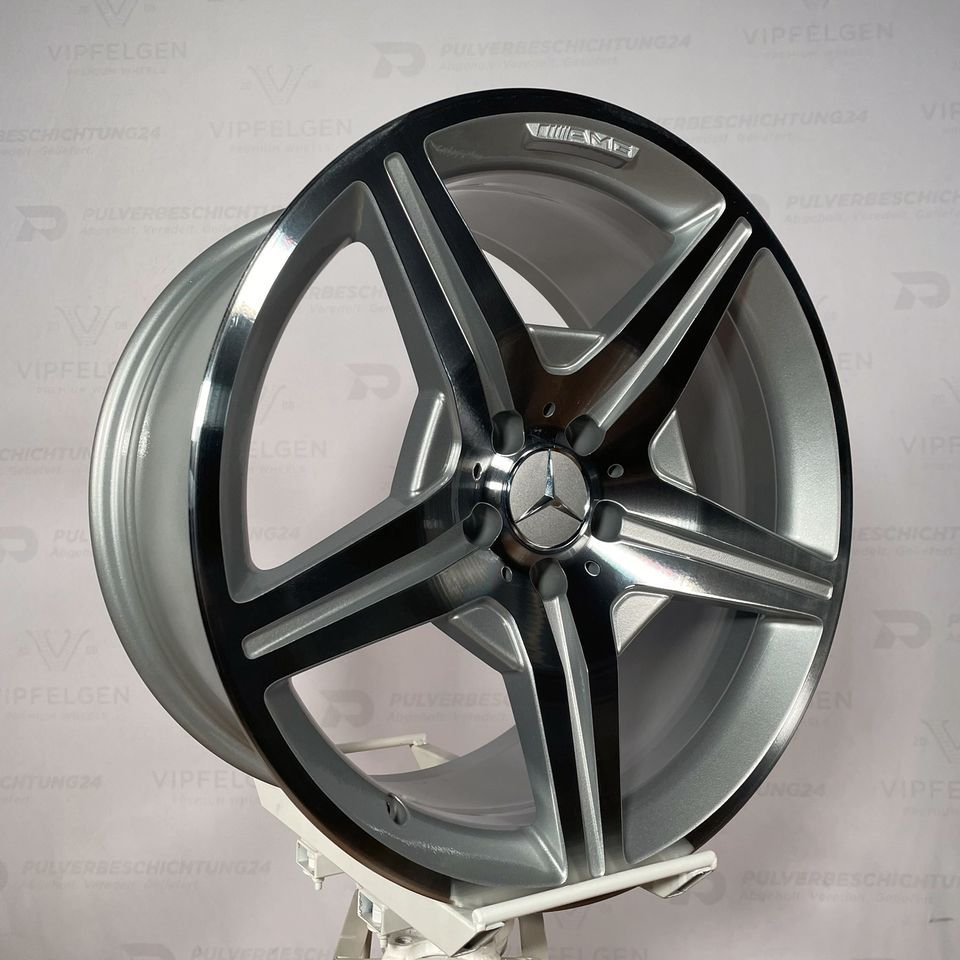 Originale 19 Zoll AMG Mercedes CLS C219 W219 Styling VI Sommerräder Felgen Leichtmetallfelgen silber mit CNC gedrehter Front (weitere Farben möglich)