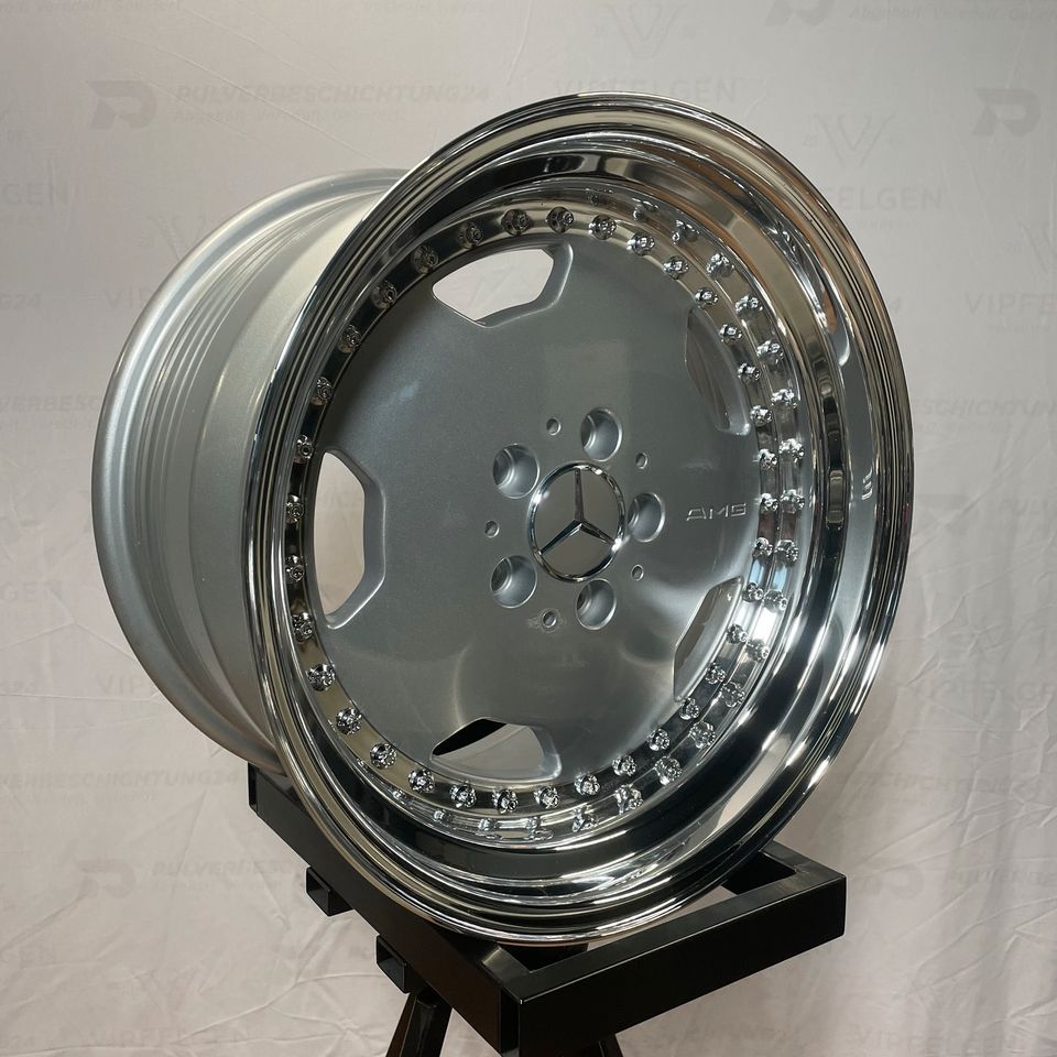 Originele 15 Inch Mercedes E-Klasse W124 8 Gaten Lichtmetalen Velgen zilver