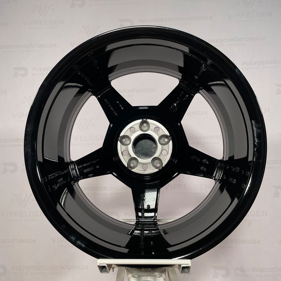 Originale 19 Zoll Mercedes SL R230 AMG Styling 6 VI Alufelgen Felgen Leichtmetallfelgen 4 x 8,5J schwarz mit CNC gedrehter Front (weitere Farben möglich)