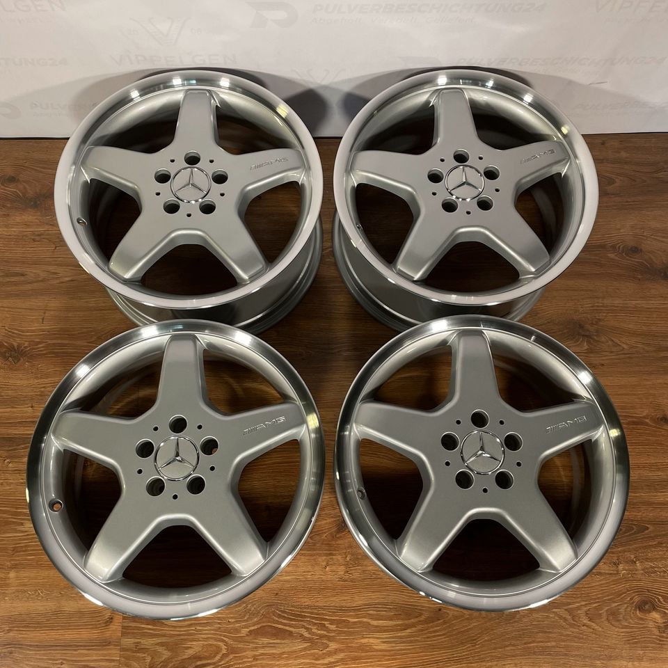 Originale 18 Zoll AMG Mercedes SLK R171 W171 Alufelgen Styling 3 Felgen Leichtmetallfelgen silber glänzend mit glanzgedrehtem Felgenbett (weitere Farben möglich)