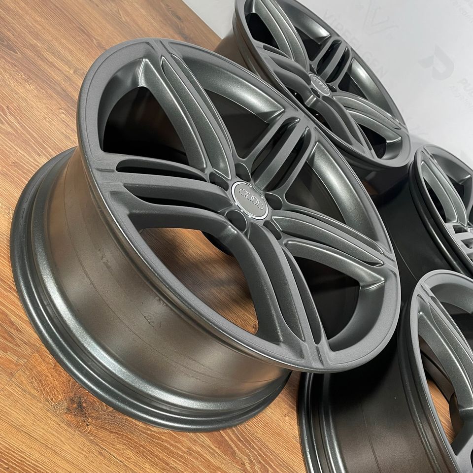 Originale 18 Zoll Audi A3 S3 8P Segment Alufelgen 5x112 Leichtmetallfelgen Felgen Sparkling Iron Dark matt (weitere Farben möglich)