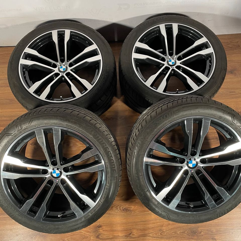 Originale 20 Zoll BMW X5 F15 X6 F16 Styling 468 Sommerräder Alufelgen Felgen Leichtmetallfelgen dunkelanthrazit mit glanzgedrehter Front (weitere Farben möglich)