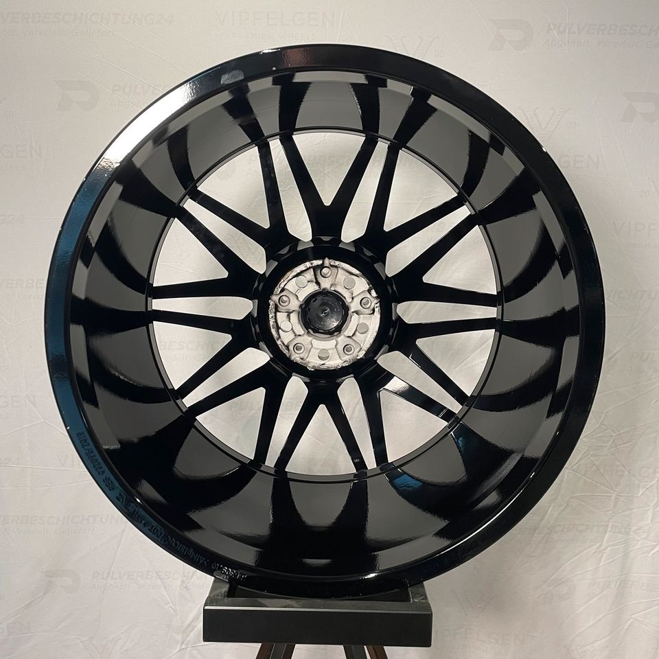 Originale 21 Zoll 22 Zoll BMW X5M F95 X6M F96 Styling M818 Alufelgen Felgen Leichtmetallfelgen schwarz glänzend mit glanzgedrehter Front (weitere Farben möglich)