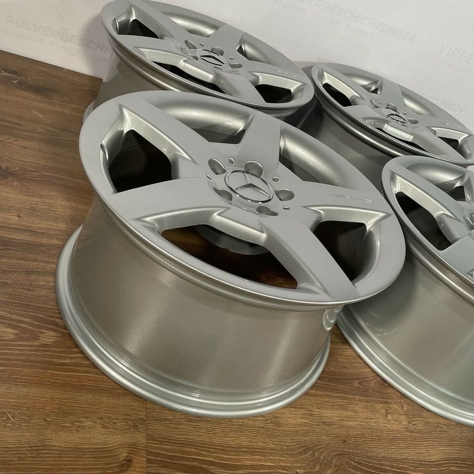 Оригинальные 18-дюймовые легкосплавные диски AMG Mercedes E-Class W210 8J + 9J Rims alloy wheels silver