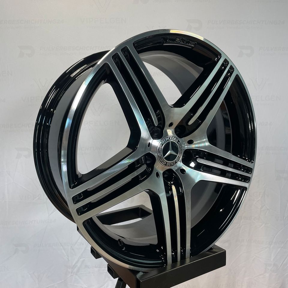 Originale 19 Zoll AMG Mercedes CLS C219 W219 Alufelgen Styling VII Felgen Leichtmetallfelgen schwarz glänzend mit glanzgedrehter Front (weitere Farben möglich)