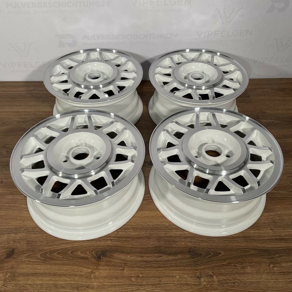 Originale 14 Zoll VW Golf 1 2 AVUS Snowflake Alufelgen Felgen Leichtmetallfelgen weiß glanzgedreht (weitere Farben möglich)