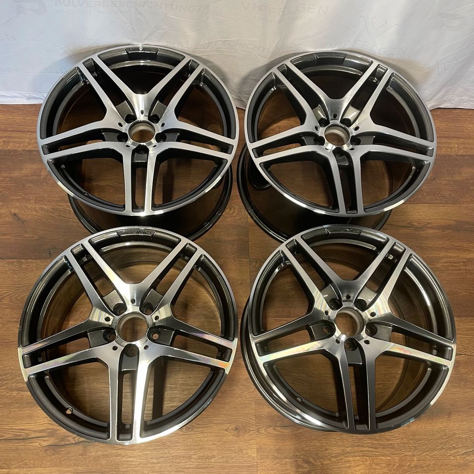 Originale 19/20 Zoll Mercedes SLS C197 R197 Alufelgen Felgen Leichtmetallfelgen anthrazit mit glanzgedrehter Front (weitere Farben möglich) 