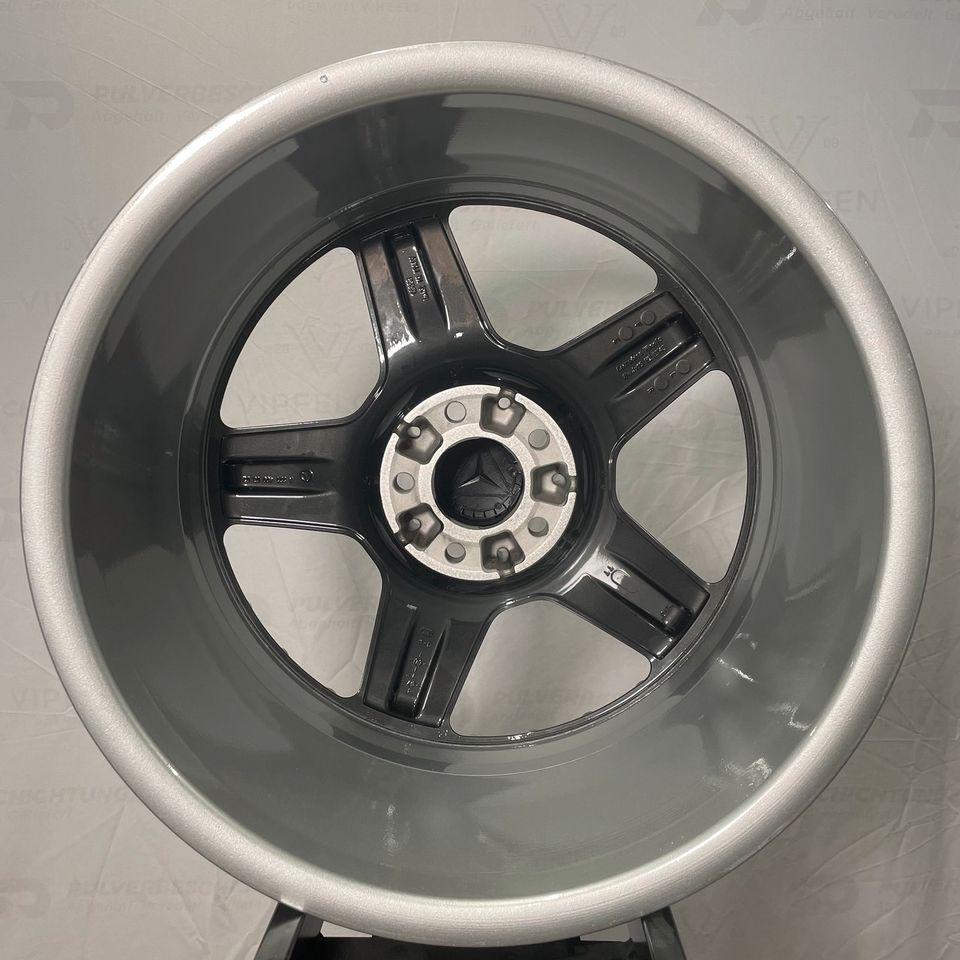 Originale 19 Zoll Mercedes S-Klasse W221 CL C216 Styling VI Alufelgen Felgen Leichtmetallfelgen Stern anthrazit und Rohr Silber mit glanzgedrehtem Bett (weitere Farben möglich)