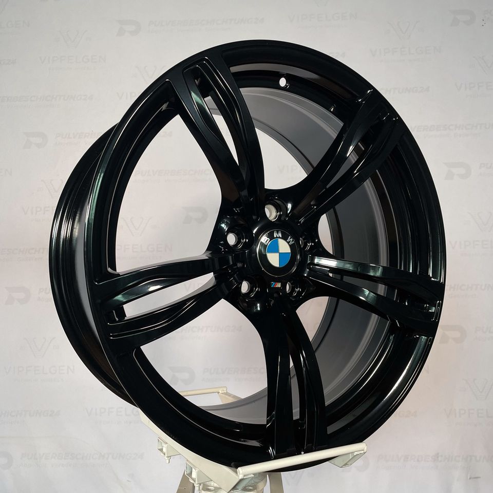 Originale 20 Zoll BMW M5 F10 Styling M343 Doppelspeiche Alufelgen Felgen Leichtmetallfelgen schwarz glänzend (weitere Farben möglich)