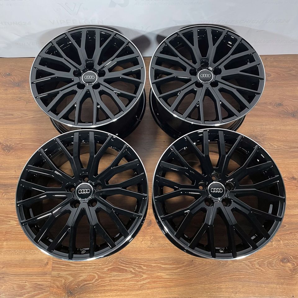 Originale 18 Zoll Audi TT TTS 8S FY V-Speichen Alufelgen schwarz Leichtmetallfelgen Felgen schwarz glänzend (weitere Farben möglich)