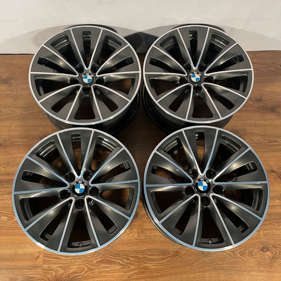 Originale 18 Zoll BMW 5er E60 E61 Styling 247 Doppelspeiche Alufelgen Leichtmetallfelgen Felgen AB Anthrazit mit glanzgedrehter Front (weitere Farben möglich)