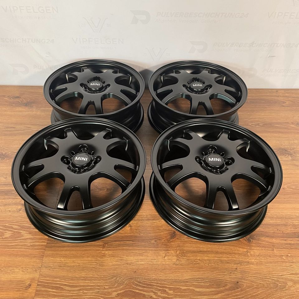 Original 16 Zoll Mini One Cooper R50 R52 R53 R56 R57 87 Alufelgen Leichtmetallfelgen schwarz matt (weitere Farben möglich)