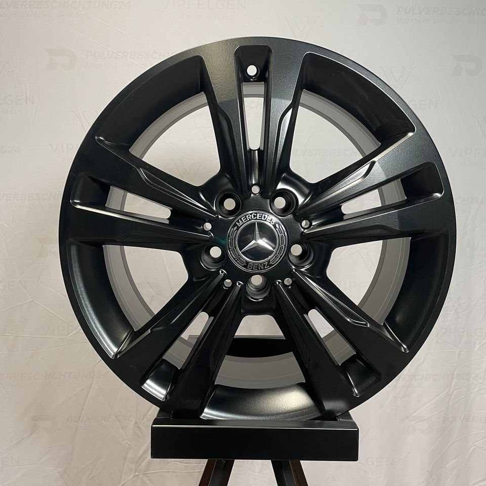 Originale 17 Zoll Mercedes E-Klasse W212 S212 Alufelgen Felgen Leichtmetallfelgen schwarz matt (weitere Farben möglich) 