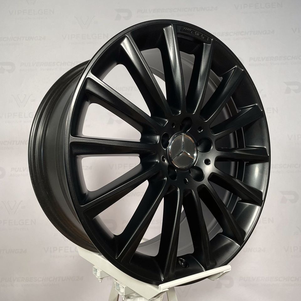 Originale 19 Zoll Mercedes W205 C205 AMG Turbinen Alufelgen Felgen Leichtmetallfelgen schwarz matt (weitere Farben möglich) 