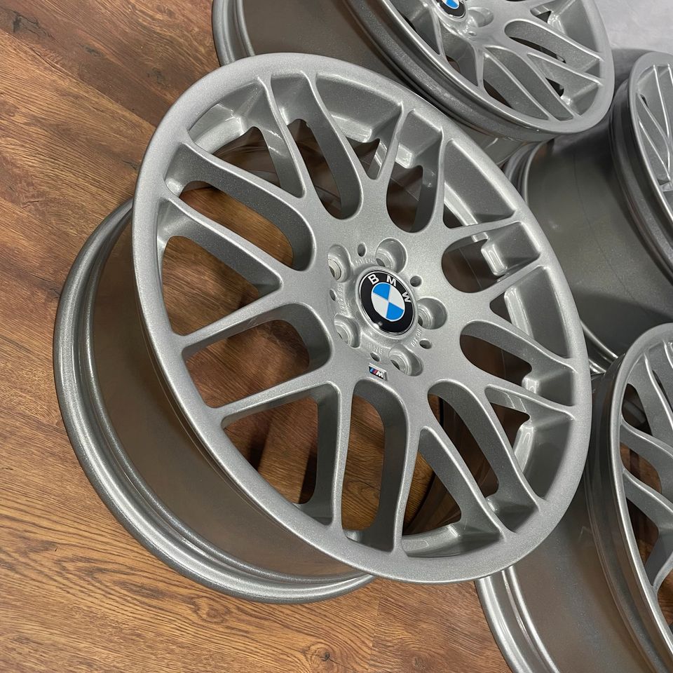 Originale 19 Zoll BMW M3 E46 CSL Styling M163 Kreuzspeiche Alufelgen Felgen Leichtmetallfelgen silber glänzend (weitere Farben möglich)