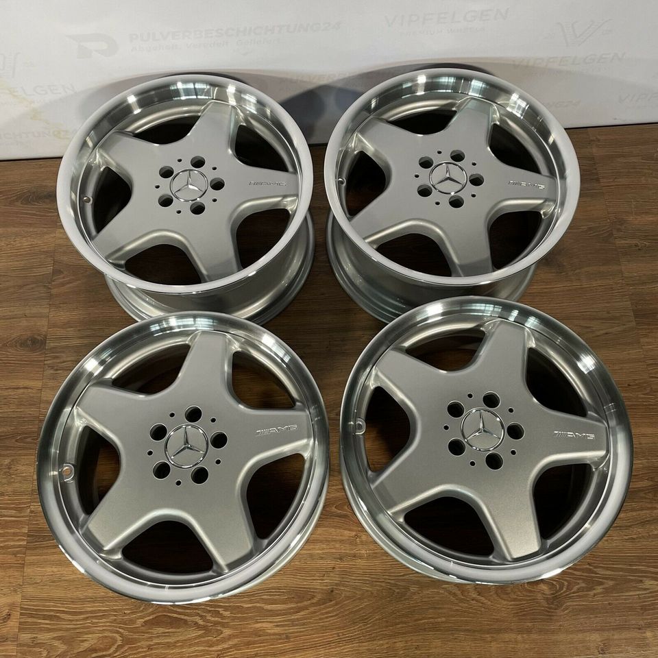 Originale 18 Zoll AMG Mercedes SL R129 Final Edition Alufelgen Felgen leichtmetallfelgen silber glänzend mit glanzgedrehtem Bett (weitere Farben möglich)