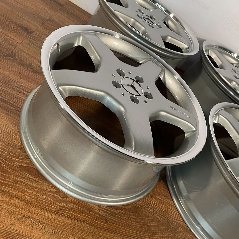 Originale 19 Zoll Mercedes CL C215 AMG Alufelgen Felgen Leichtmetallfelgen silber glänzend mit glanzgedrehtem Rand (weitere Farben möglich)